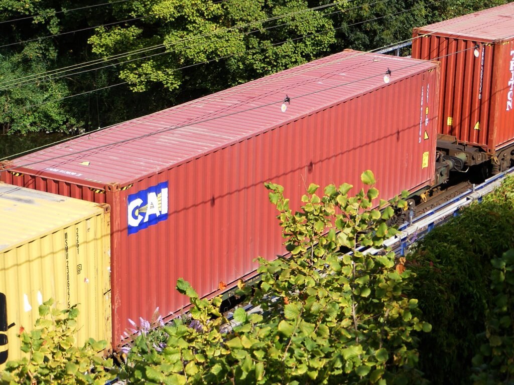 40ft high cube container in a yard