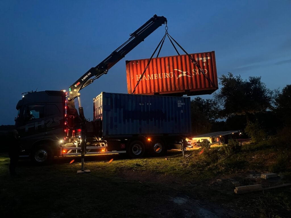 unloading a container after you buy a shipping container