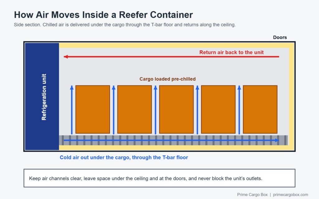 reefer container airflow diagram